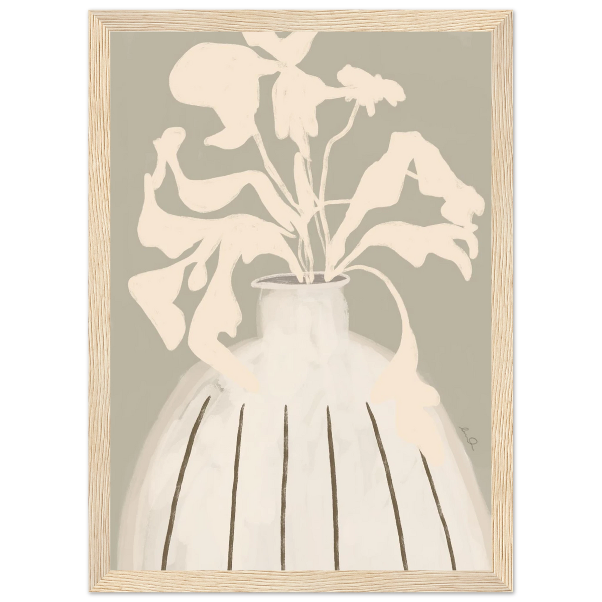 Composition florale, affiche illustrée d'Émilie J. Ouellet encadrée – visuel 8