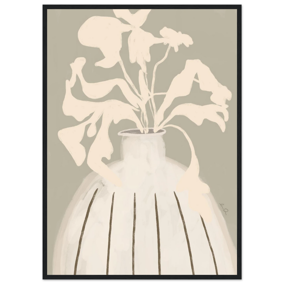 Composition florale, affiche illustrée d'Émilie J. Ouellet encadrée – visuel 9