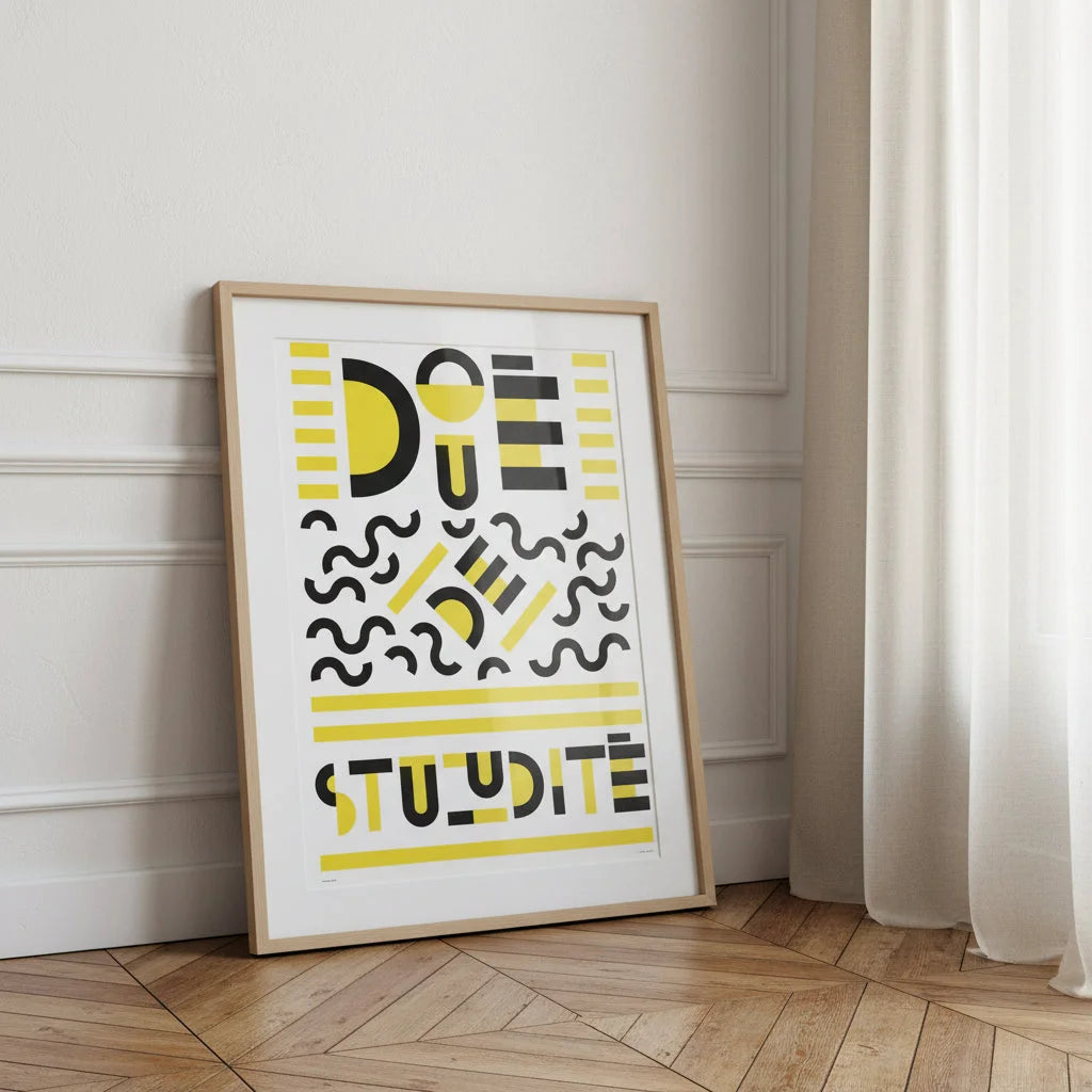 Doué, illustration en papier poché par Julie Parmentier – affiche d’art