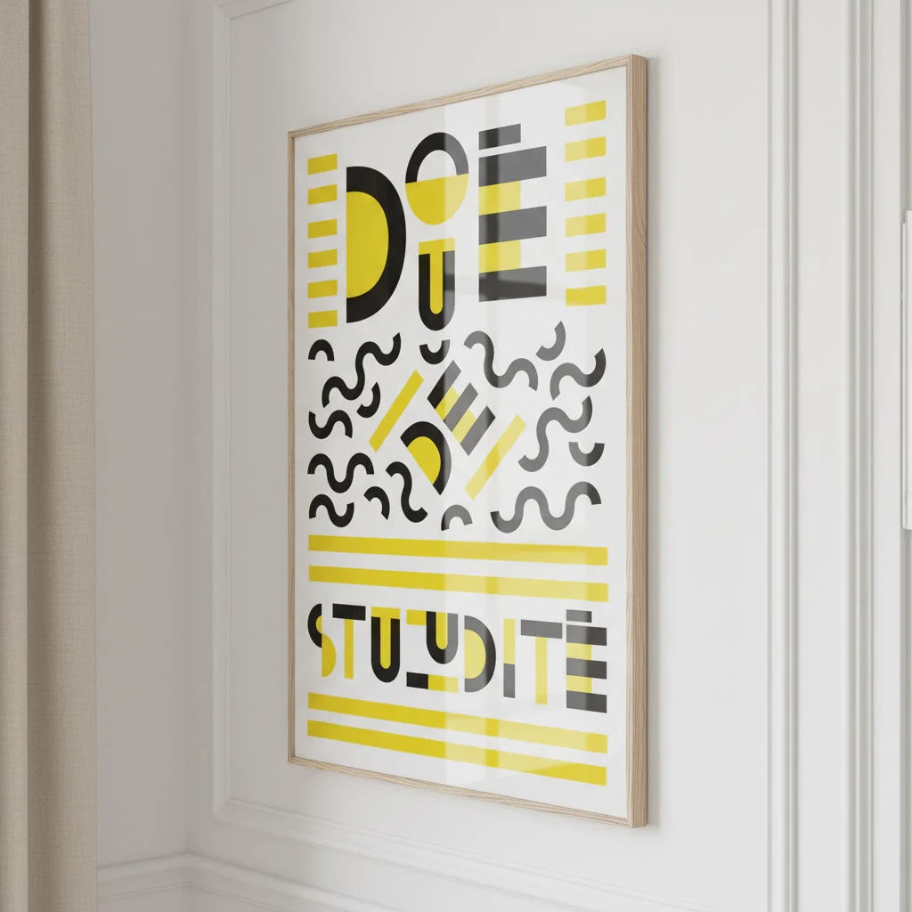 Doué, illustration en papier poché par Julie Parmentier – affiche encadrée