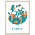 Ecoute, papier poché de Julie Parmentier encadré – visuel 8