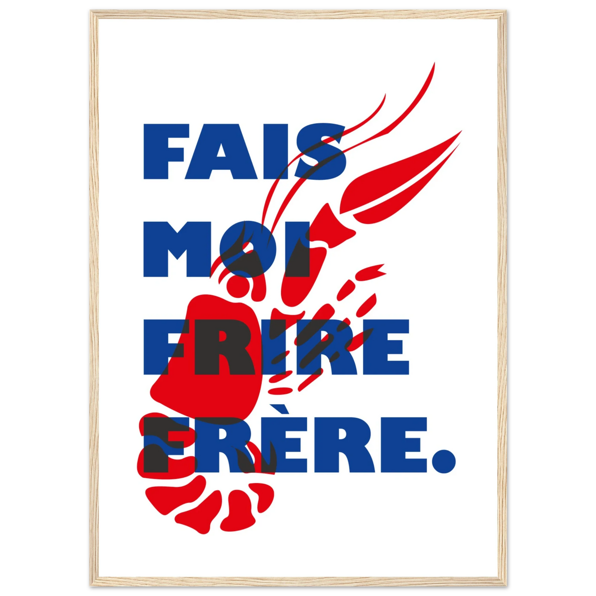 Fais moi frire, papier poché de Julie Parmentier encadré – visuel 3