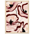 Grande peinture fleurs abstraites rose poudré bordeaux, affiche encadrée – visuel 6, ADR Gallery