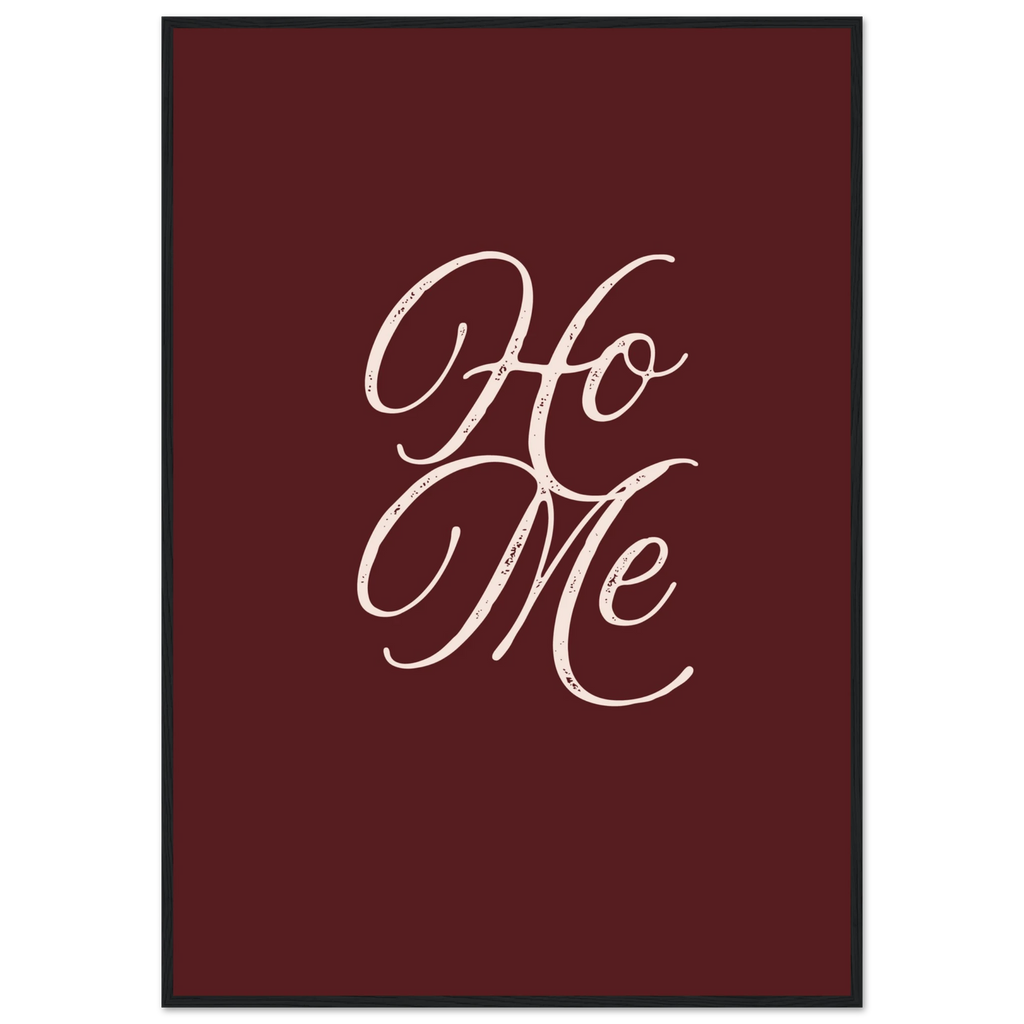 HOME bordeaux, affiche encadrée sur papier mat premium – ADR Gallery