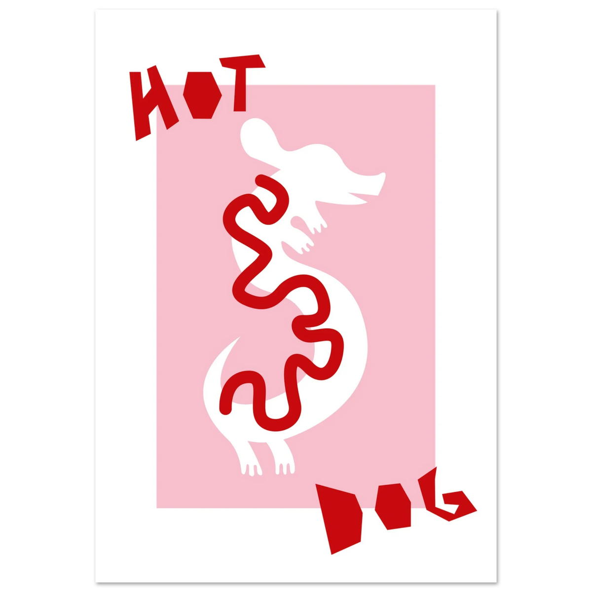 Hot dog, illustration en papier poché par Julie Parmentier – affiche d’art