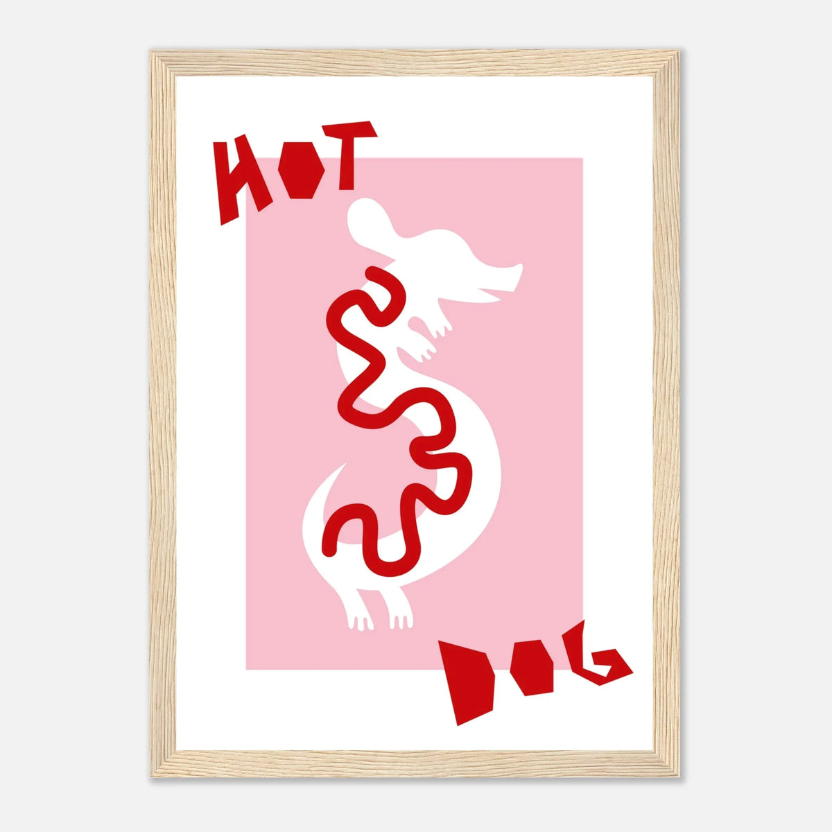 Hot dog, papier poché de Julie Parmentier encadré – visuel 10