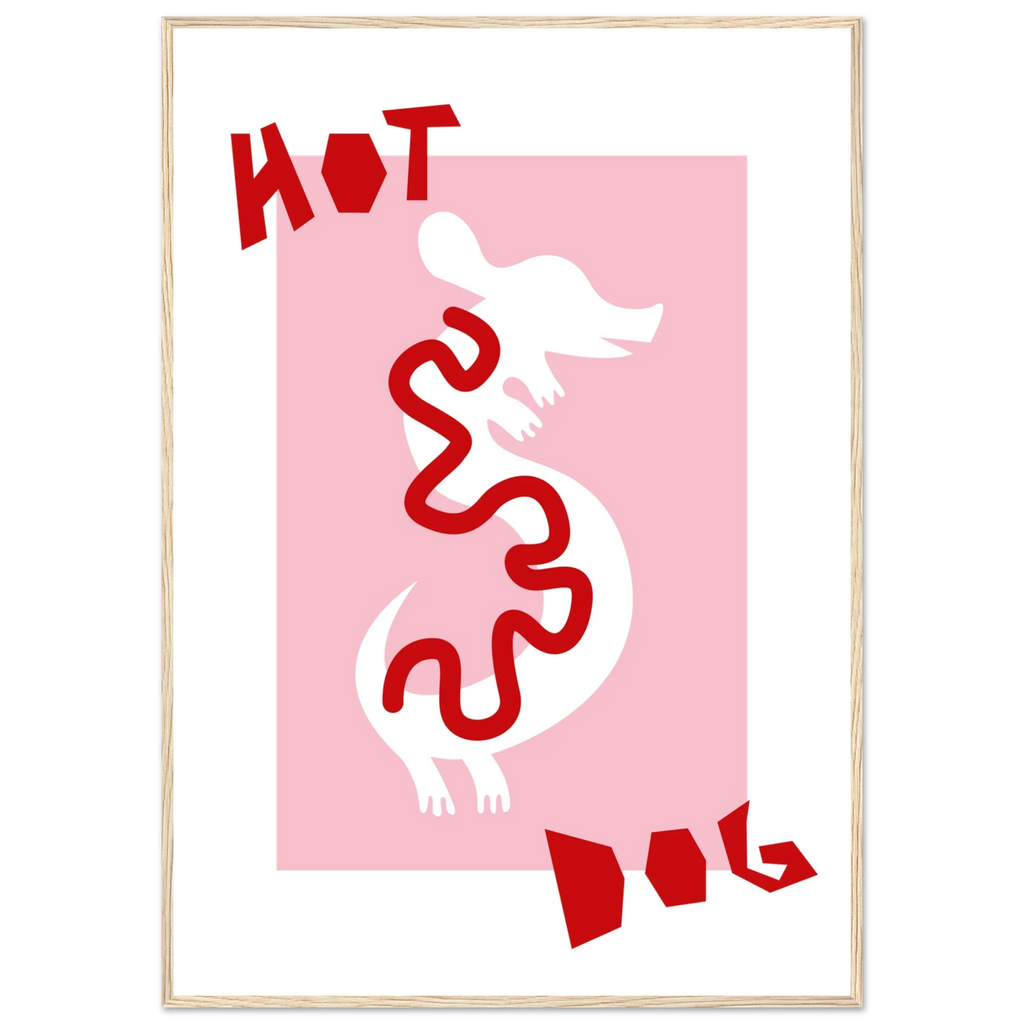 Hot dog, papier poché de Julie Parmentier encadré – visuel 3