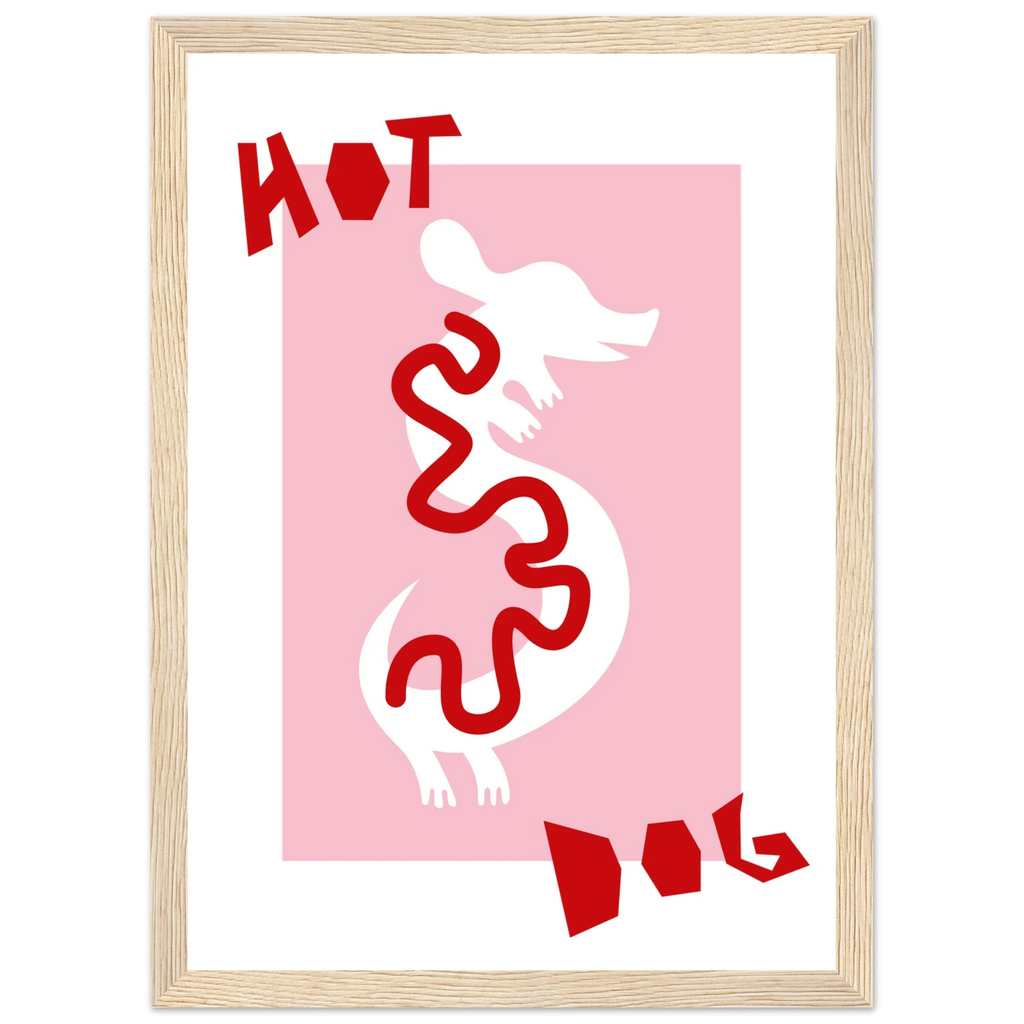 Hot dog, papier poché de Julie Parmentier encadré – visuel 4