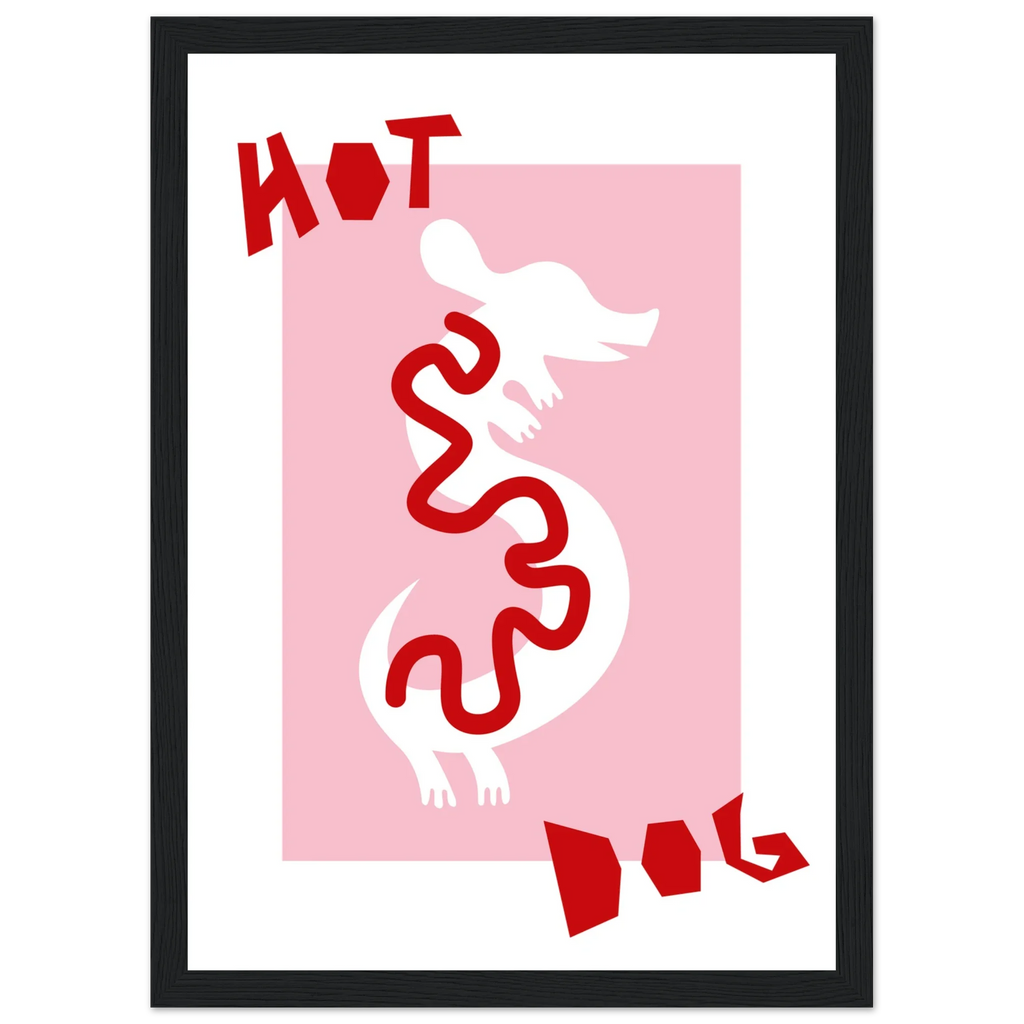Hot dog, papier poché de Julie Parmentier encadré – visuel 5