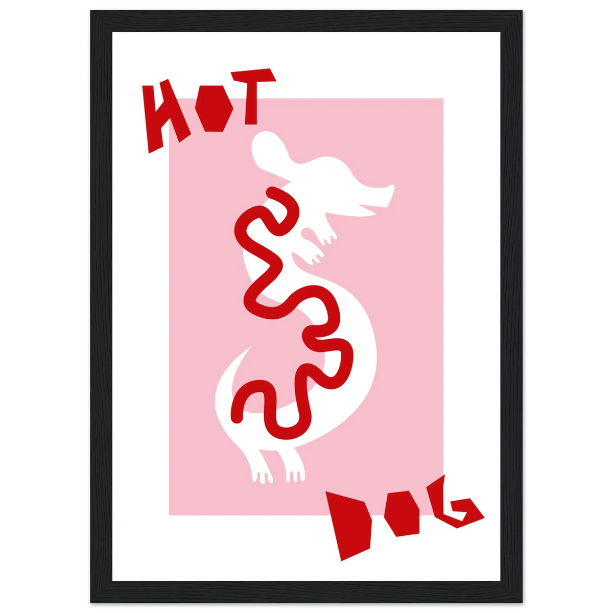 Hot dog, papier poché de Julie Parmentier encadré – visuel 5
