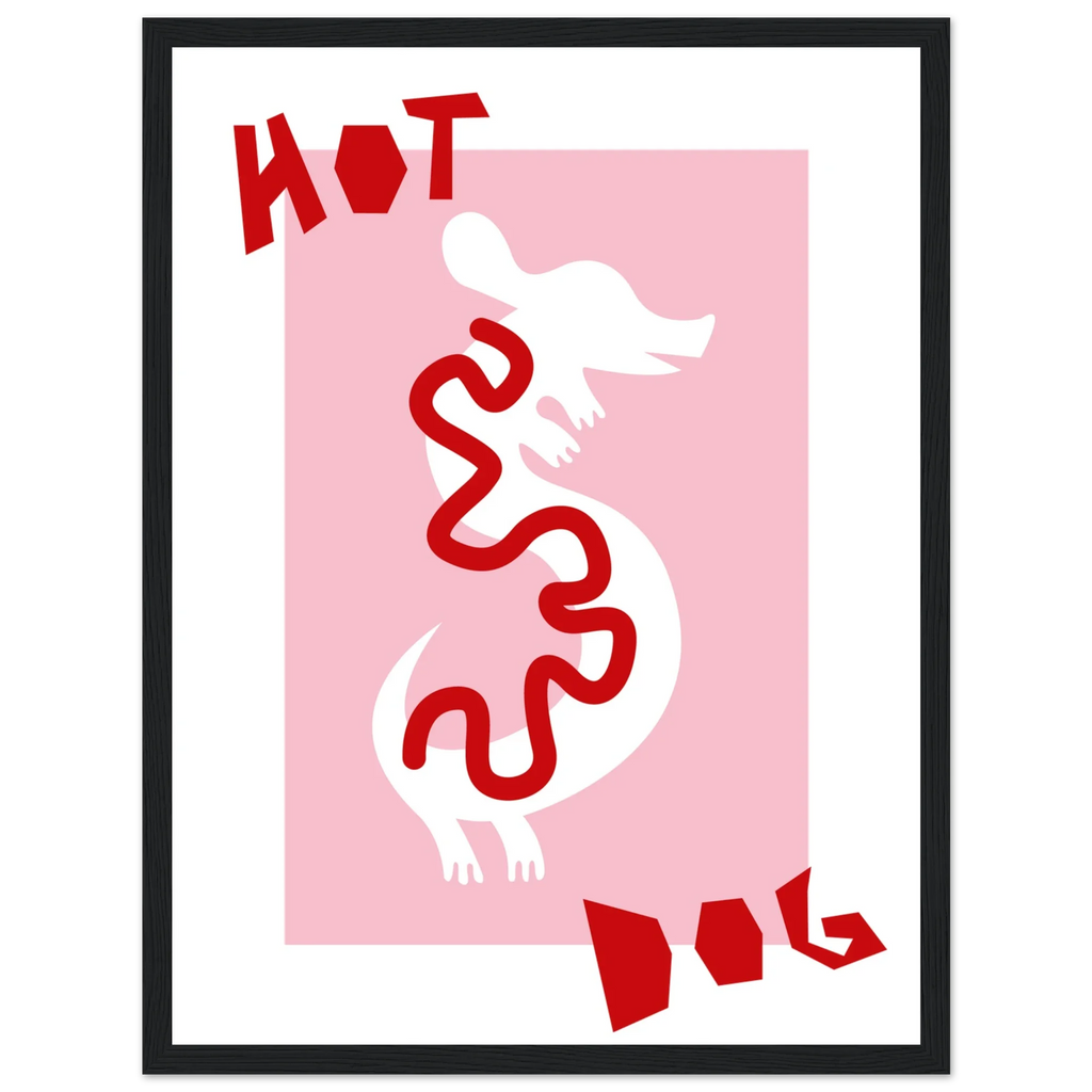 Hot dog, papier poché de Julie Parmentier encadré – visuel 6