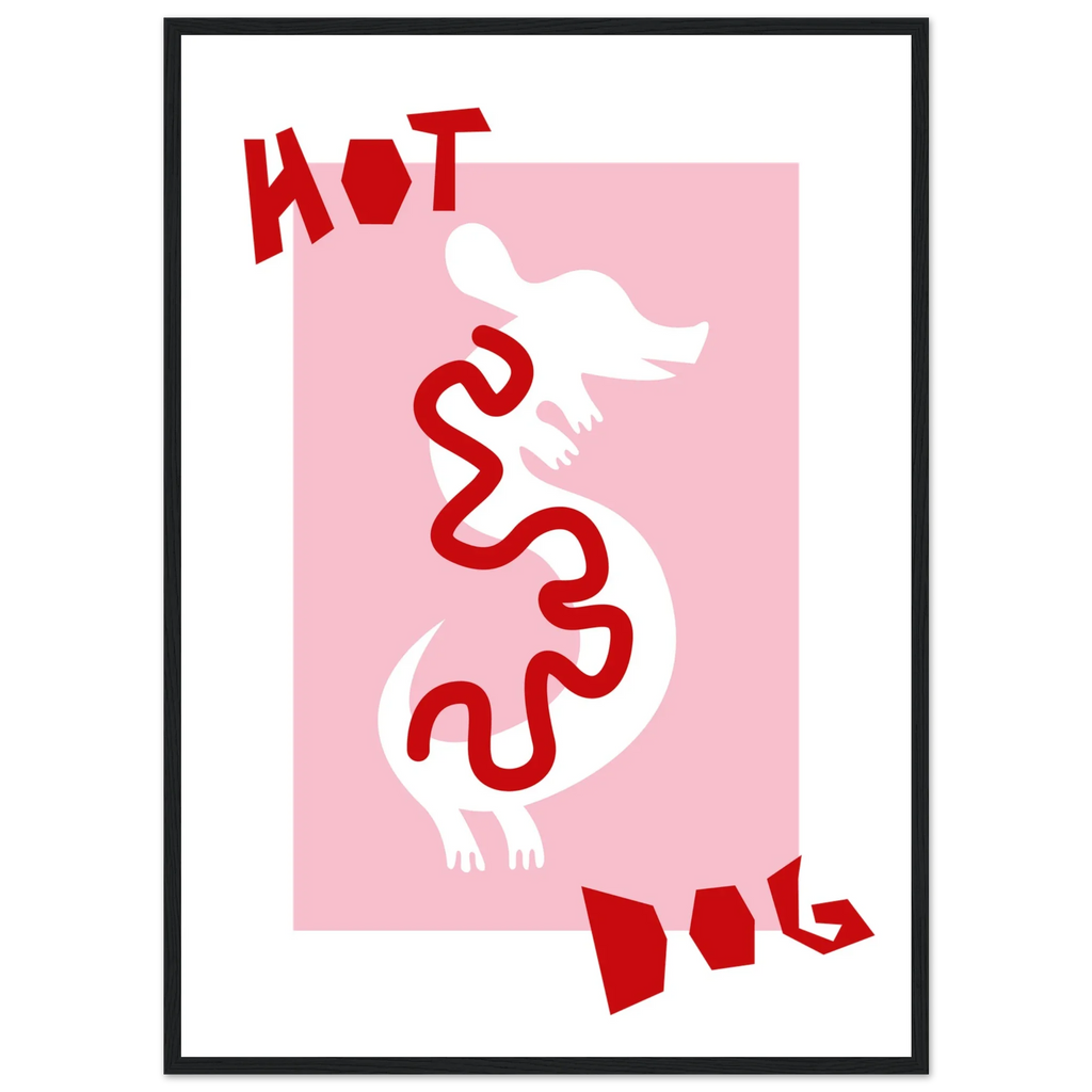 Hot dog, papier poché de Julie Parmentier encadré – visuel 7