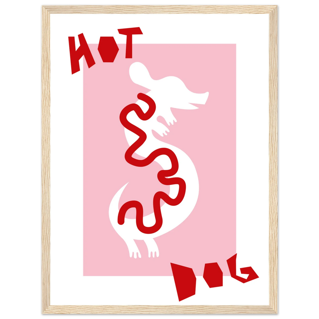 Hot dog, papier poché de Julie Parmentier encadré – visuel 9