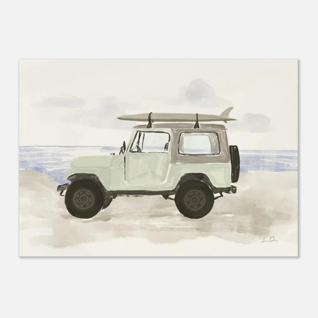 Jeep & surf, affiche illustrée d'Émilie J. Ouellet – visuel 10