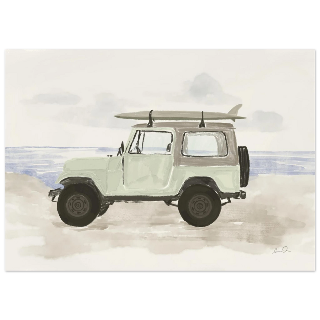 Jeep & surf, affiche illustrée d'Émilie J. Ouellet – visuel 7