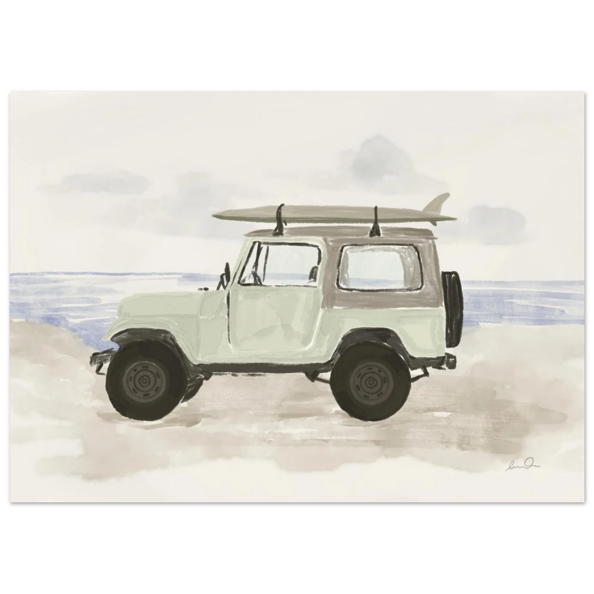 Jeep & surf, affiche illustrée d'Émilie J. Ouellet – visuel 7