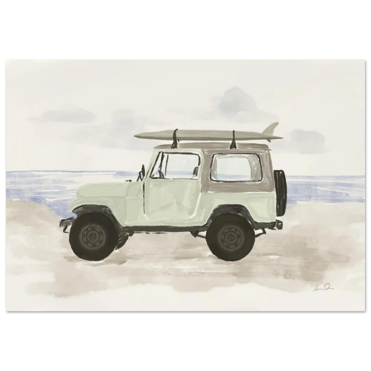 Jeep & surf, affiche illustrée d'Émilie J. Ouellet – visuel 8