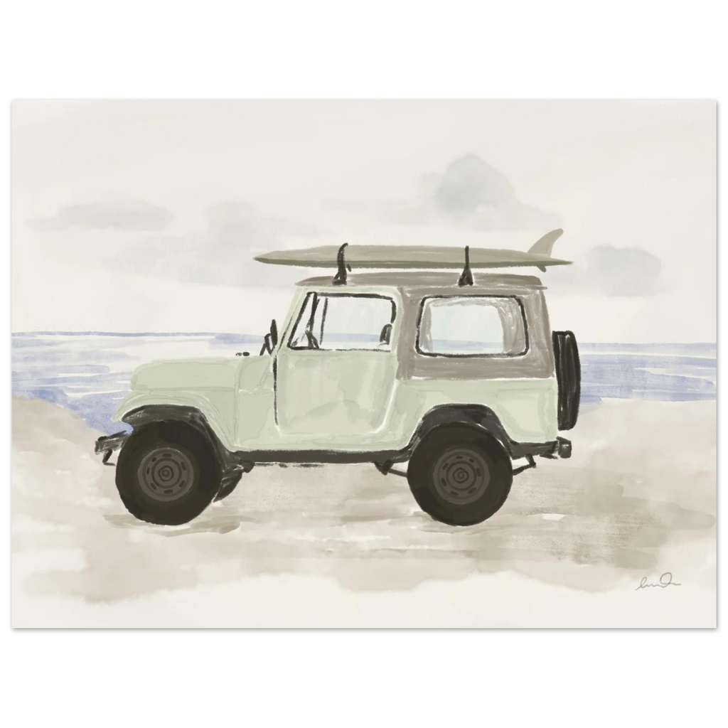 Jeep & surf, affiche illustrée d'Émilie J. Ouellet – visuel 9