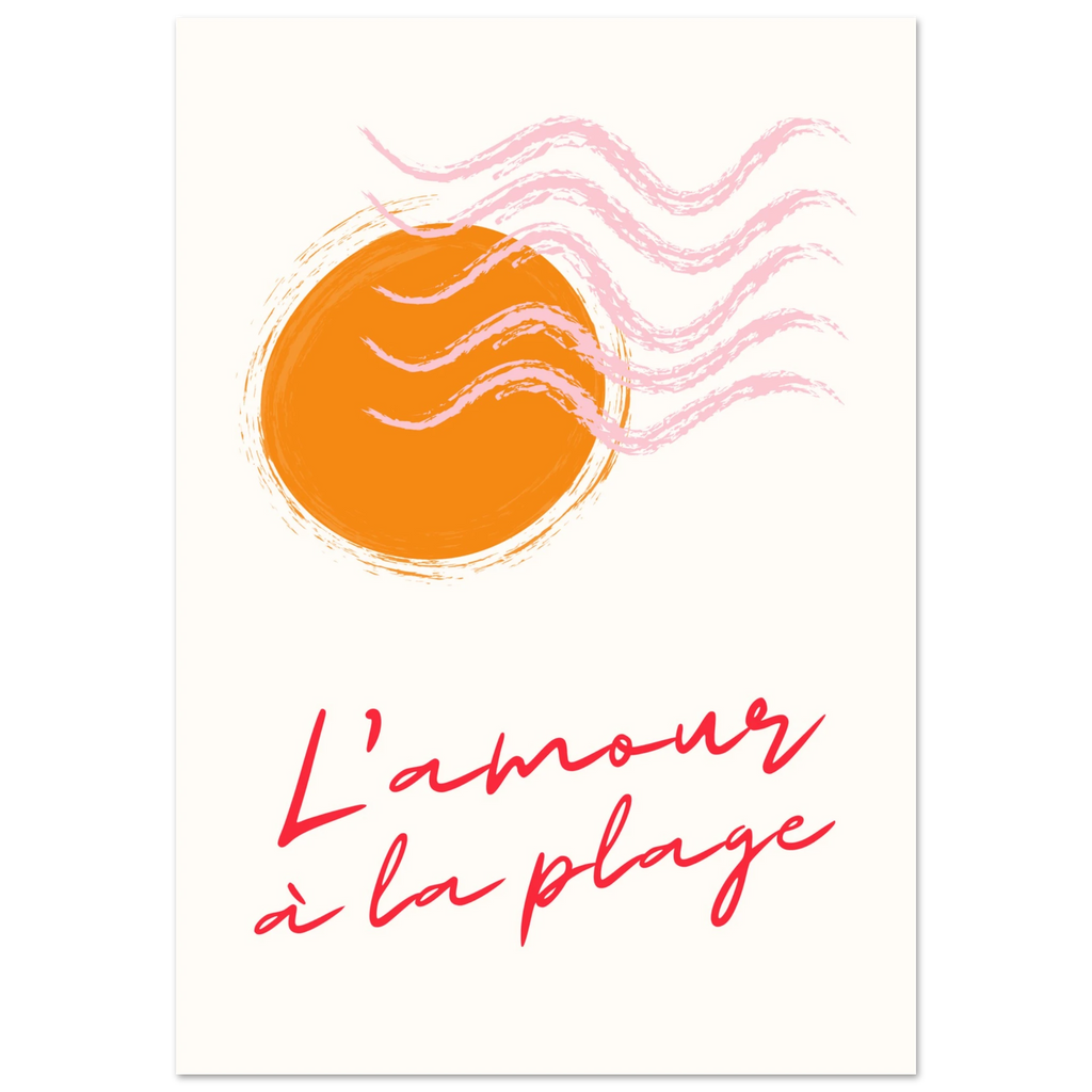Affiche typographique « L'amour à la plage », ADR Gallery – visuel 2