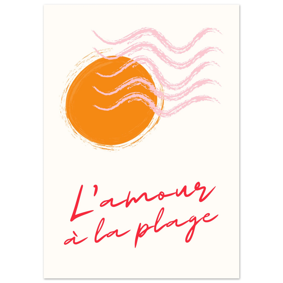 Affiche typographique « L'amour à la plage », ADR Gallery – visuel 4