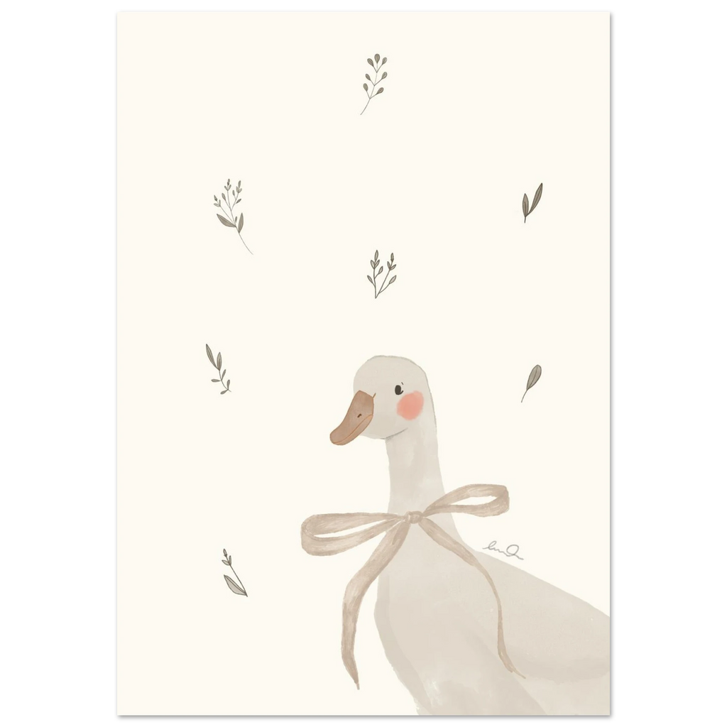 L'oie, illustration d'Émilie J. Ouellet – affiche d’art