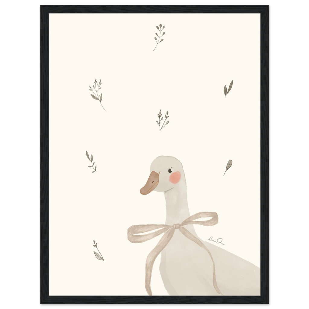 L'oie, affiche illustrée d'Émilie J. Ouellet encadrée – visuel 5