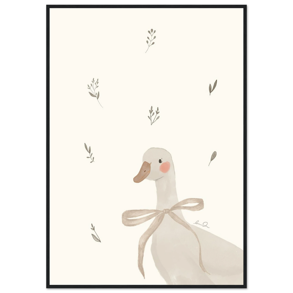 L'oie, affiche illustrée d'Émilie J. Ouellet encadrée – visuel 8