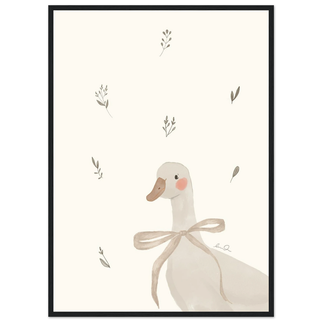 L'oie, affiche illustrée d'Émilie J. Ouellet encadrée – visuel 9