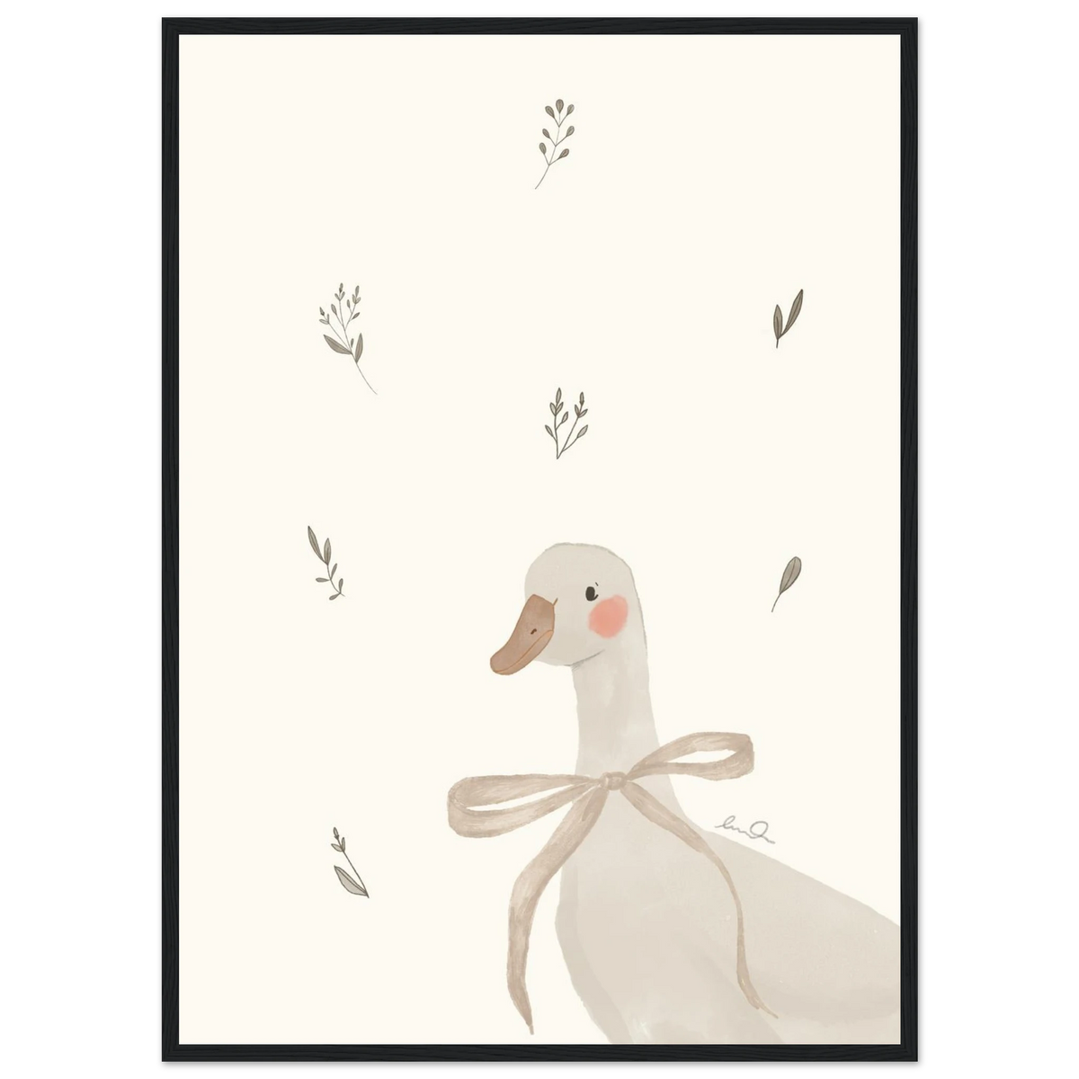 L'oie, affiche illustrée d'Émilie J. Ouellet encadrée – visuel 9