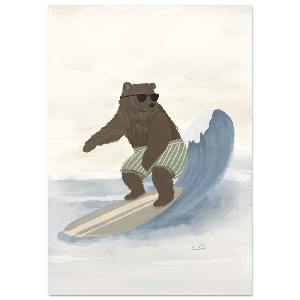 L'ours surfeur, affiche illustrée d'Émilie J. Ouellet – visuel 2