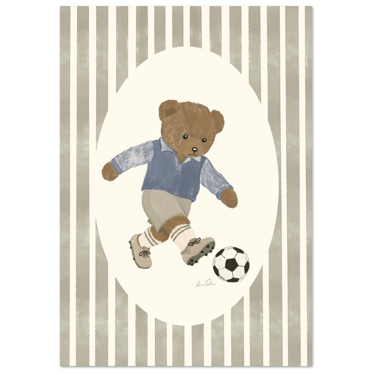 L'ourson joueur de soccer, affiche illustrée d'Émilie J. Ouellet – visuel 5