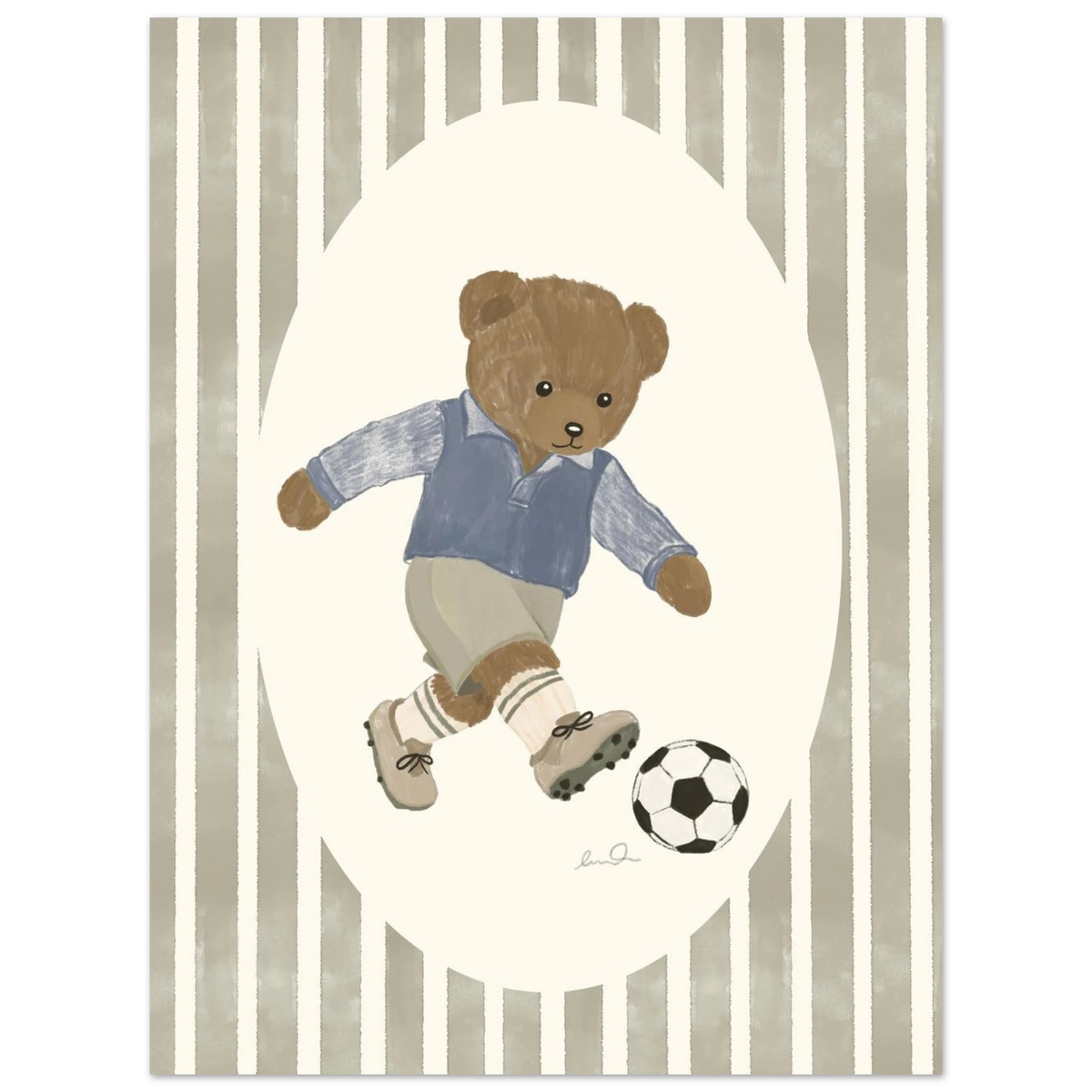 L'ourson joueur de soccer, affiche illustrée d'Émilie J. Ouellet – visuel 8