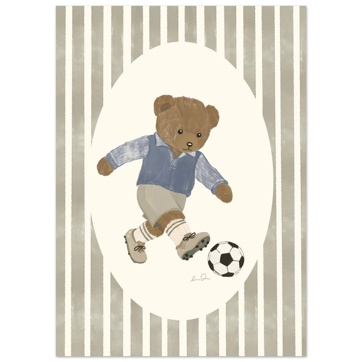 L'ourson joueur de soccer, affiche illustrée d'Émilie J. Ouellet – visuel 9