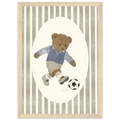 L'ourson joueur de soccer, affiche illustrée d'Émilie J. Ouellet encadrée – visuel 4