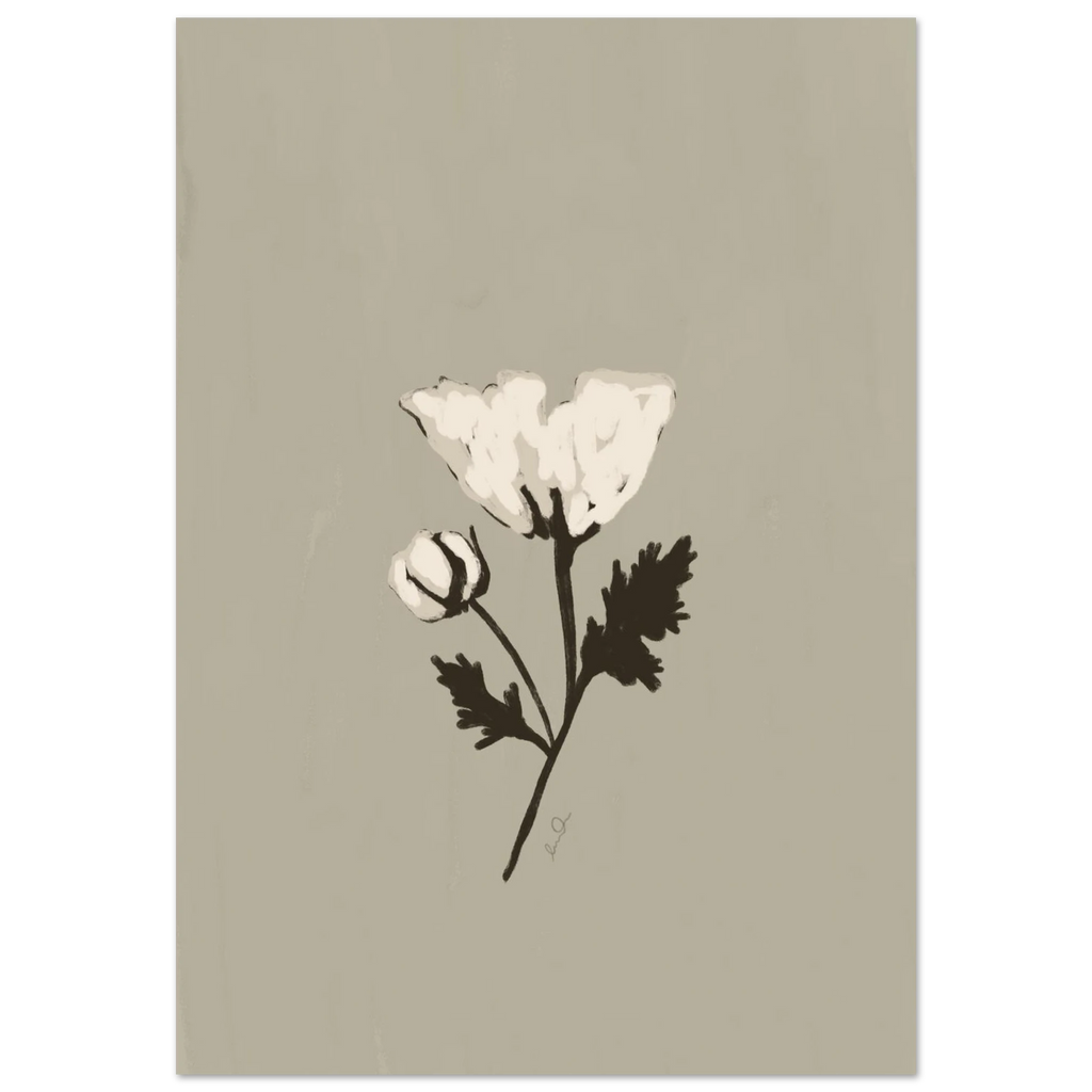 La fleur blanche, affiche illustrée d'Émilie J. Ouellet – visuel 2