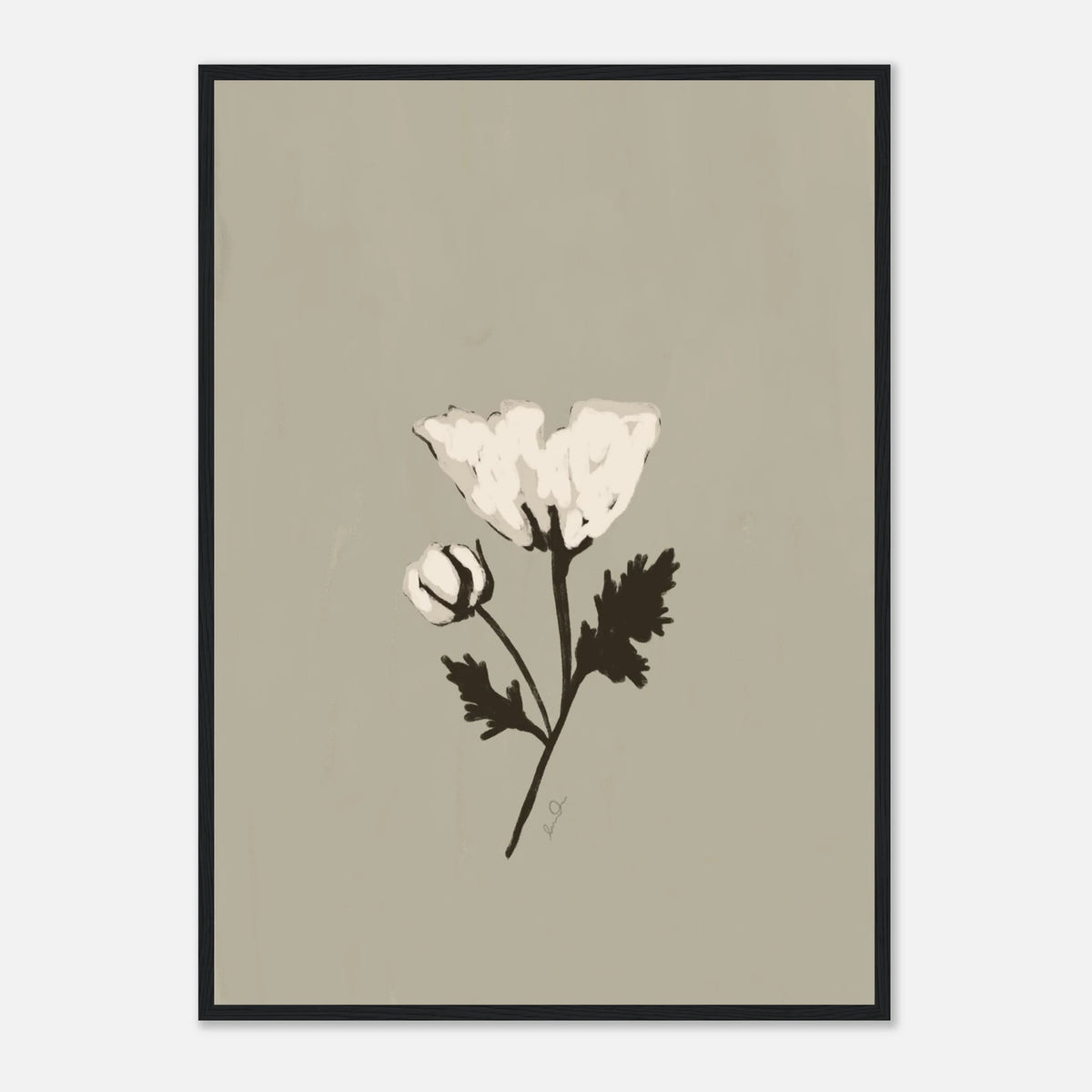 La fleur blanche, affiche illustrée d'Émilie J. Ouellet encadrée – visuel 11