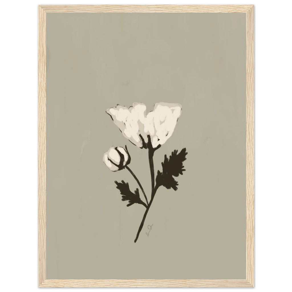 La fleur blanche, affiche illustrée d'Émilie J. Ouellet encadrée – visuel 5