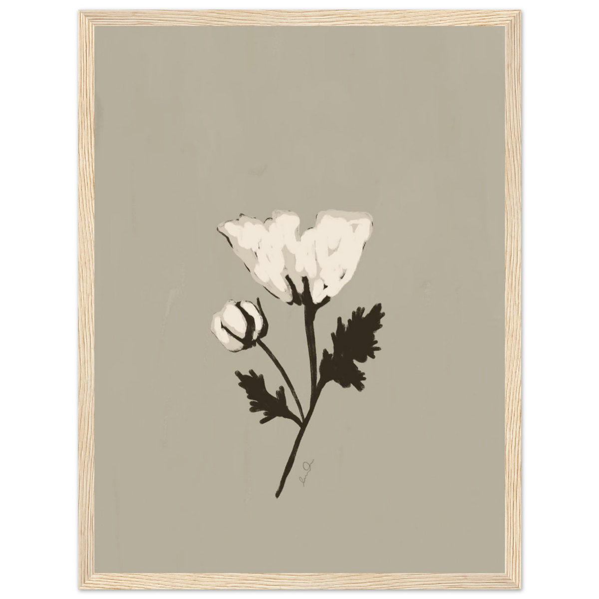La fleur blanche, affiche illustrée d'Émilie J. Ouellet encadrée – visuel 5