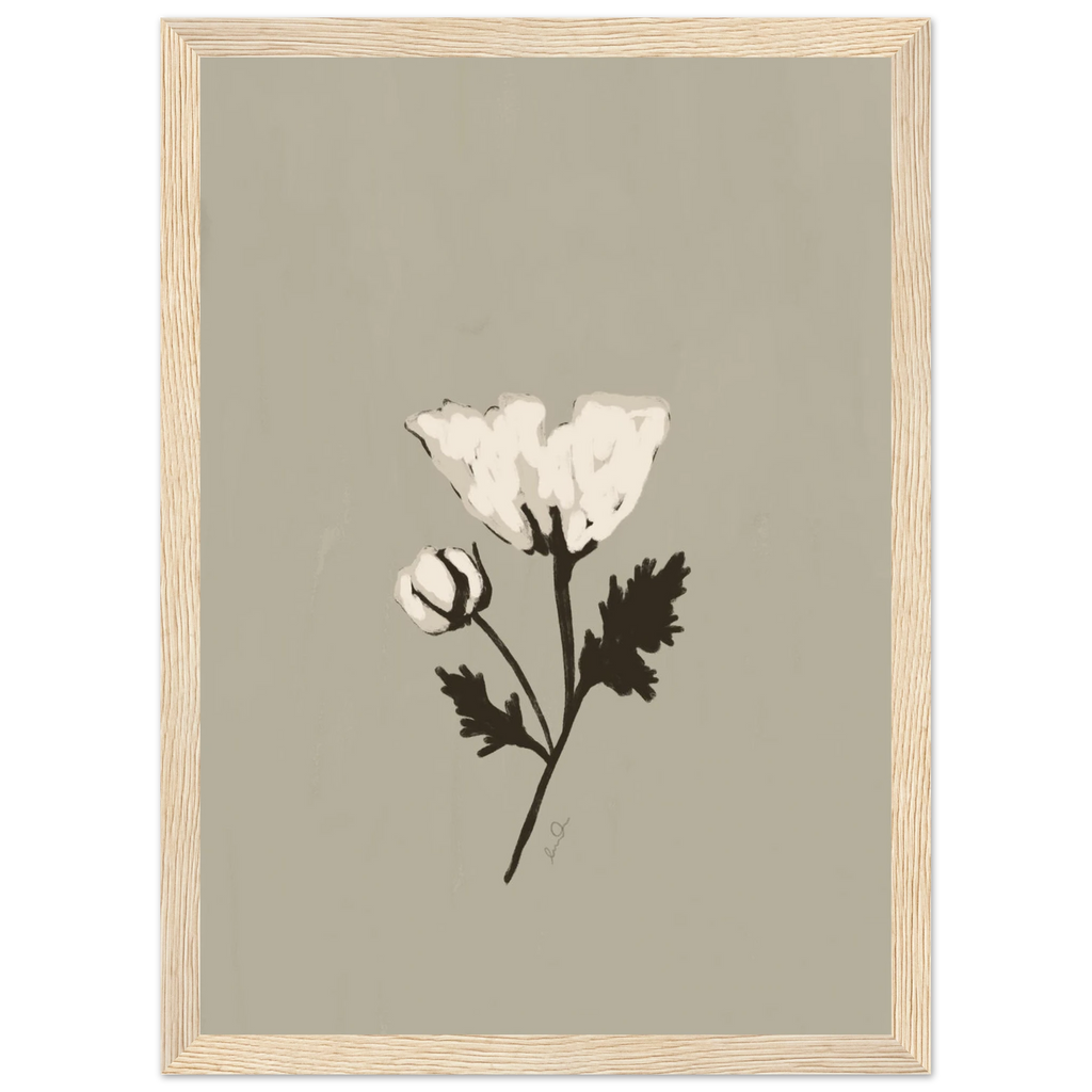 La fleur blanche, affiche illustrée d'Émilie J. Ouellet encadrée – visuel 7