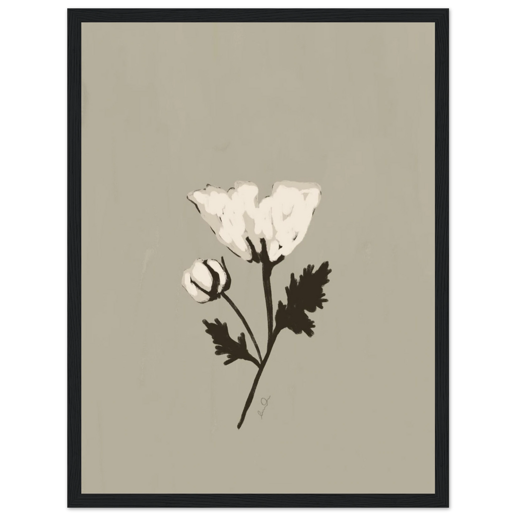 La fleur blanche, affiche illustrée d'Émilie J. Ouellet encadrée – visuel 8