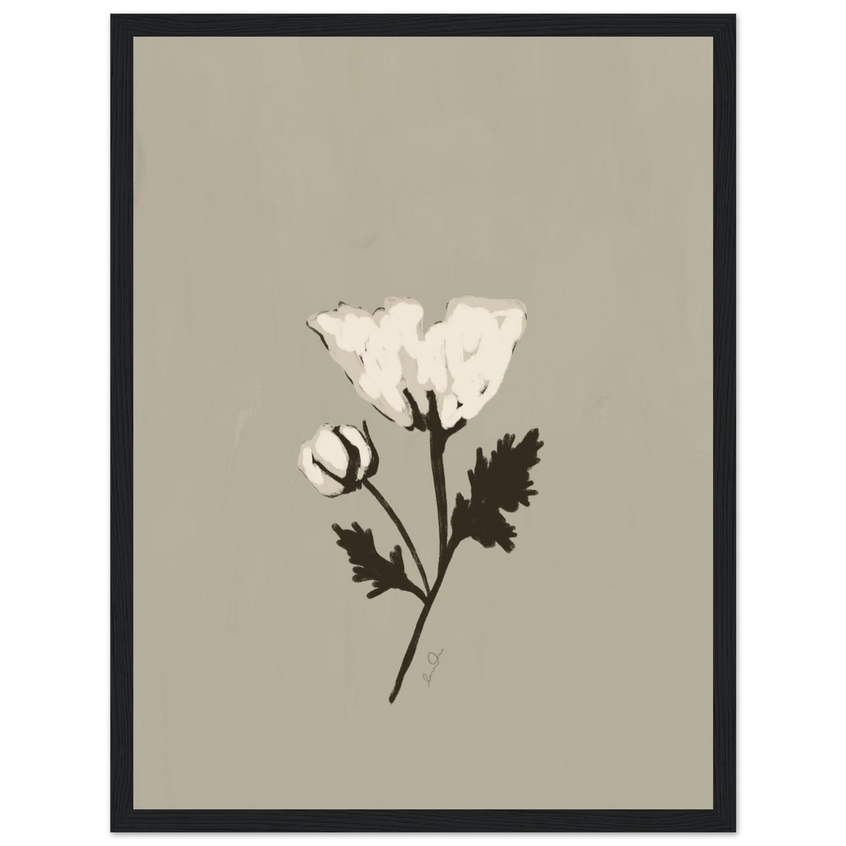La fleur blanche, affiche illustrée d'Émilie J. Ouellet encadrée – visuel 8