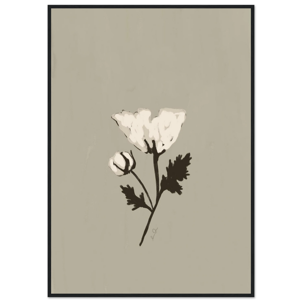 La fleur blanche, affiche illustrée d'Émilie J. Ouellet encadrée – visuel 9