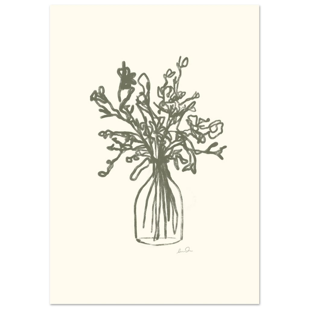 Le bouquet, illustration d'Émilie J. Ouellet – affiche d’art