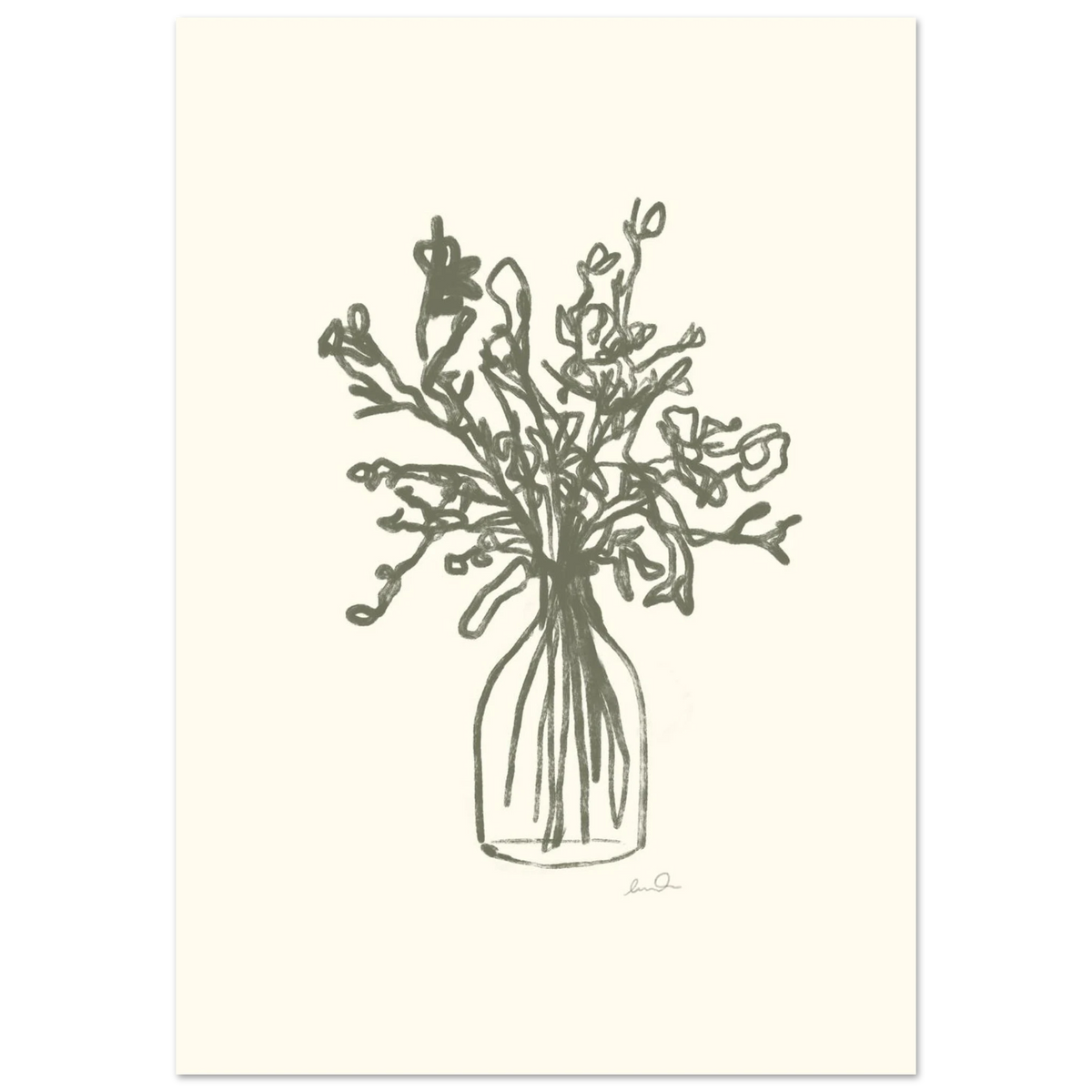 Le bouquet, illustration d'Émilie J. Ouellet – affiche d’art