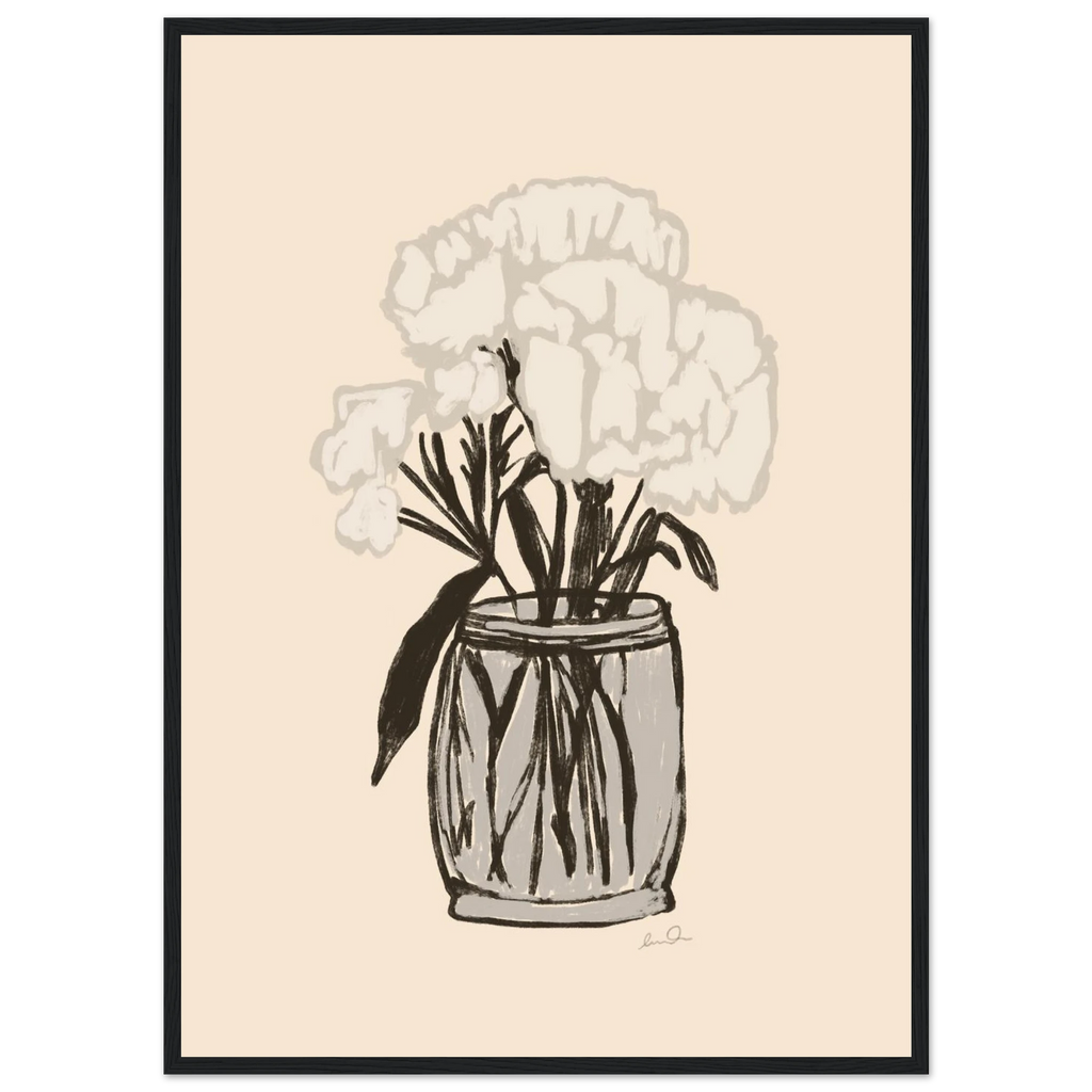 Le bouquet, affiche illustrée d'Émilie J. Ouellet encadrée – visuel 10