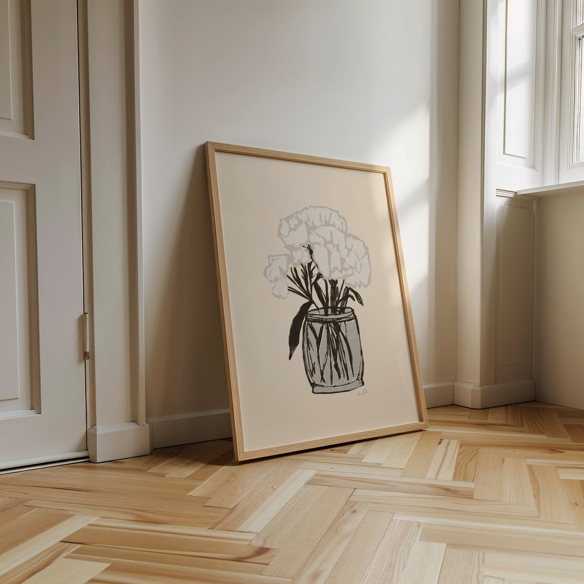 Le bouquet, affiche illustrée d'Émilie J. Ouellet encadrée – visuel 2