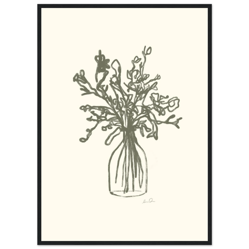 Le bouquet, affiche illustrée d'Émilie J. Ouellet encadrée – visuel 3
