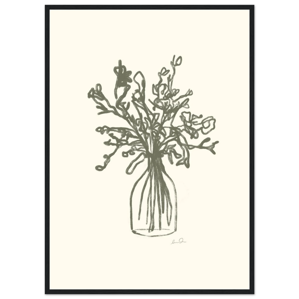 Le bouquet, affiche illustrée d'Émilie J. Ouellet encadrée – visuel 3
