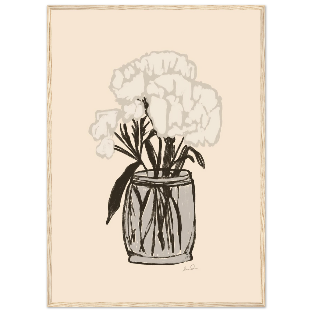 Le bouquet, affiche illustrée d'Émilie J. Ouellet encadrée – visuel 4