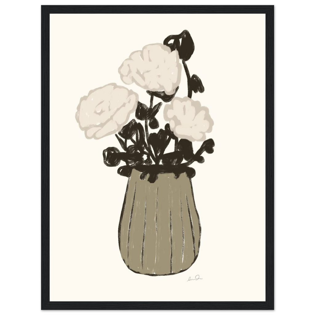 Le bouquet, affiche illustrée d'Émilie J. Ouellet encadrée – visuel 4